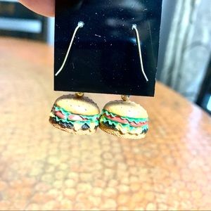 Burger Earrings! NWOT
